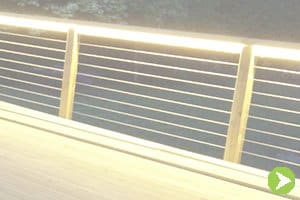 LED Tape used to light up a handrail