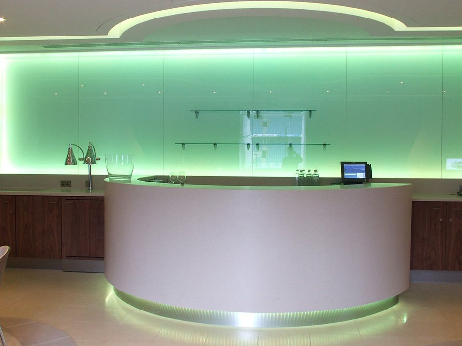 Instyle LED installed LED Tape in Manchester city fc reception- green