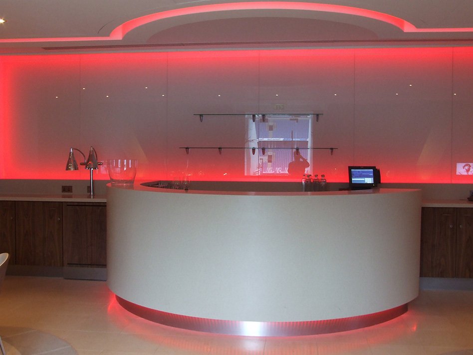 Instyle LED installed LED Tape in Manchester city fc reception- red