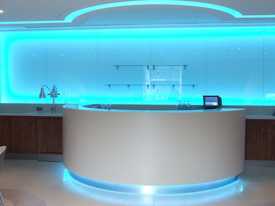 Instyle LED installed LED Tape in Manchester city fc reception- blue