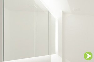 LED Strip Lights installed around a mirror