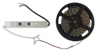 LED strip driver wired using solderless connectors